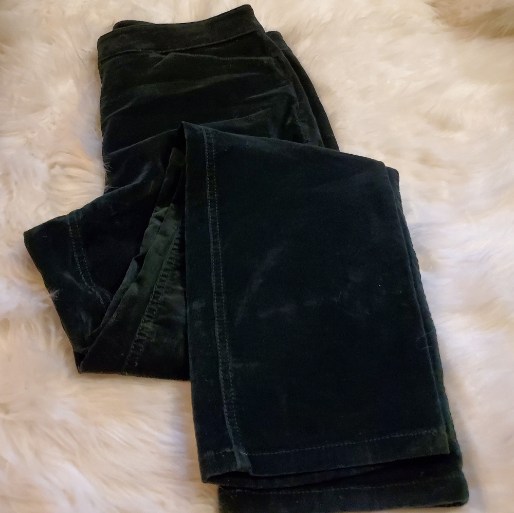 J.Jill Deep Dark Forest Green Corduroy Pants - Gem